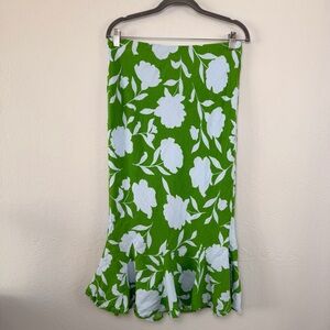 Kate Spade NY Target Linen Blend Midi Tulip Hem Skirt Womens Size Medium Spring